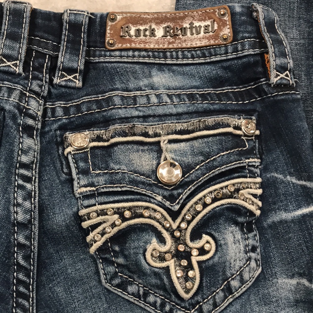 Rock Revival Ruella Straight Jeans Size 26 - Picture 4 of 11
